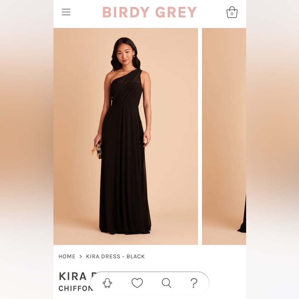 Birdie Grey Kira Dress Chiffon Black
